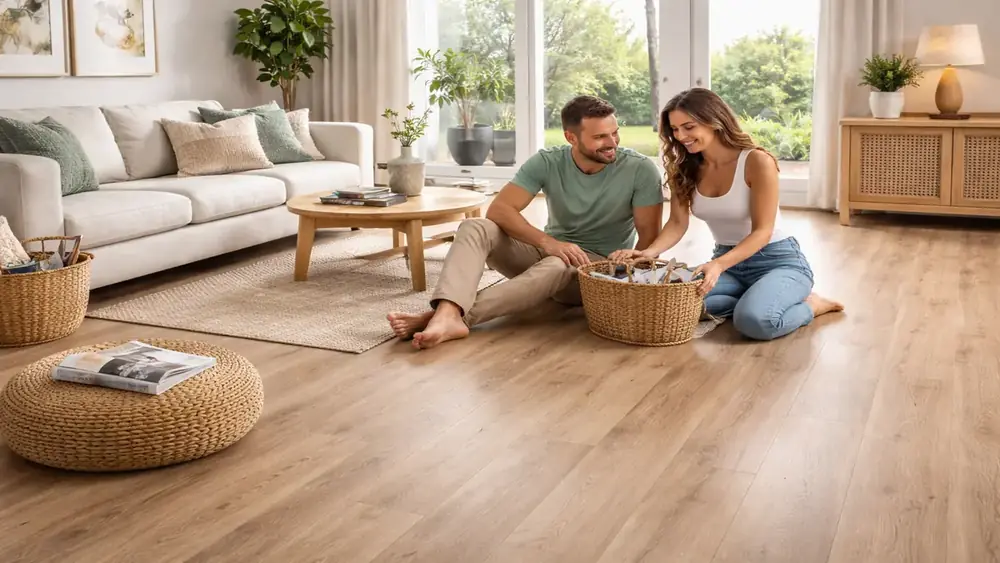 Como funciona um piso vinílico em manta
